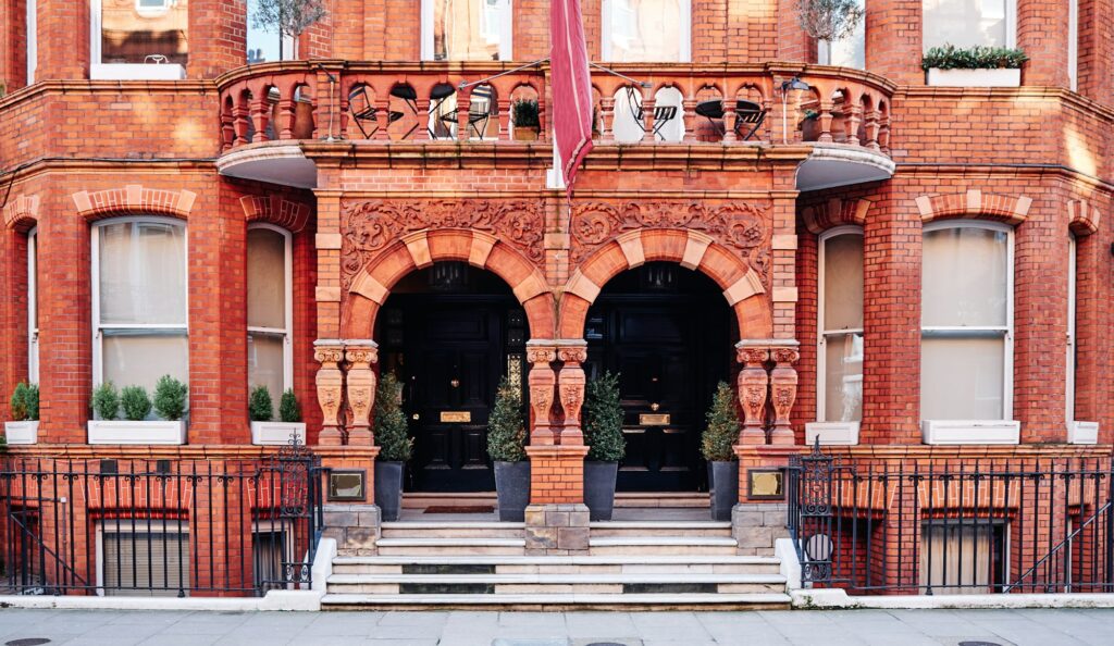 Chelsea elegant apartment building facade.