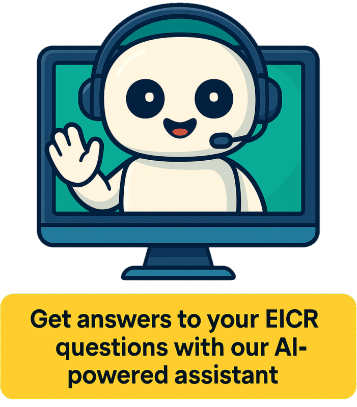 Illustration of a friendly AI chatbot.