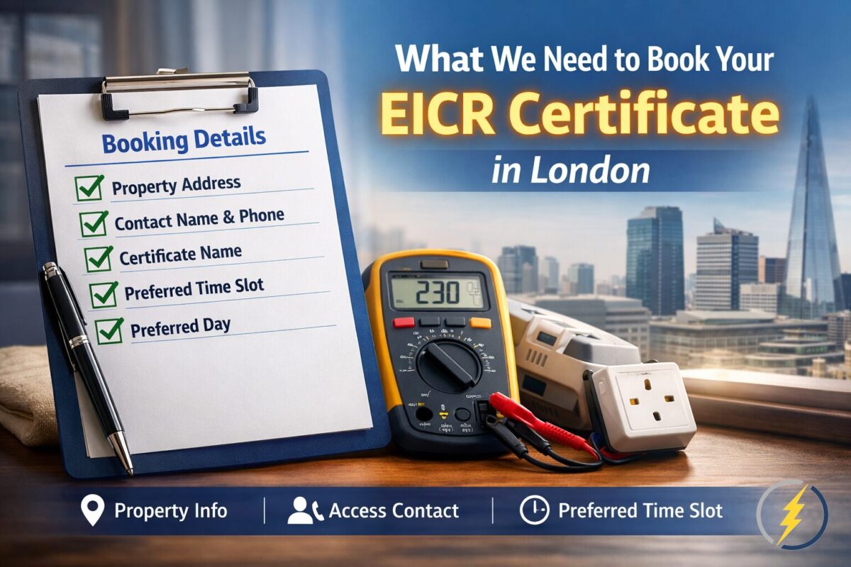 What We Need From You to Book an EICR Certificate in London