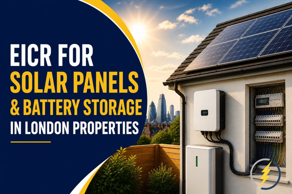 EICR for Solar Panels and Battery Storage in London Properties.