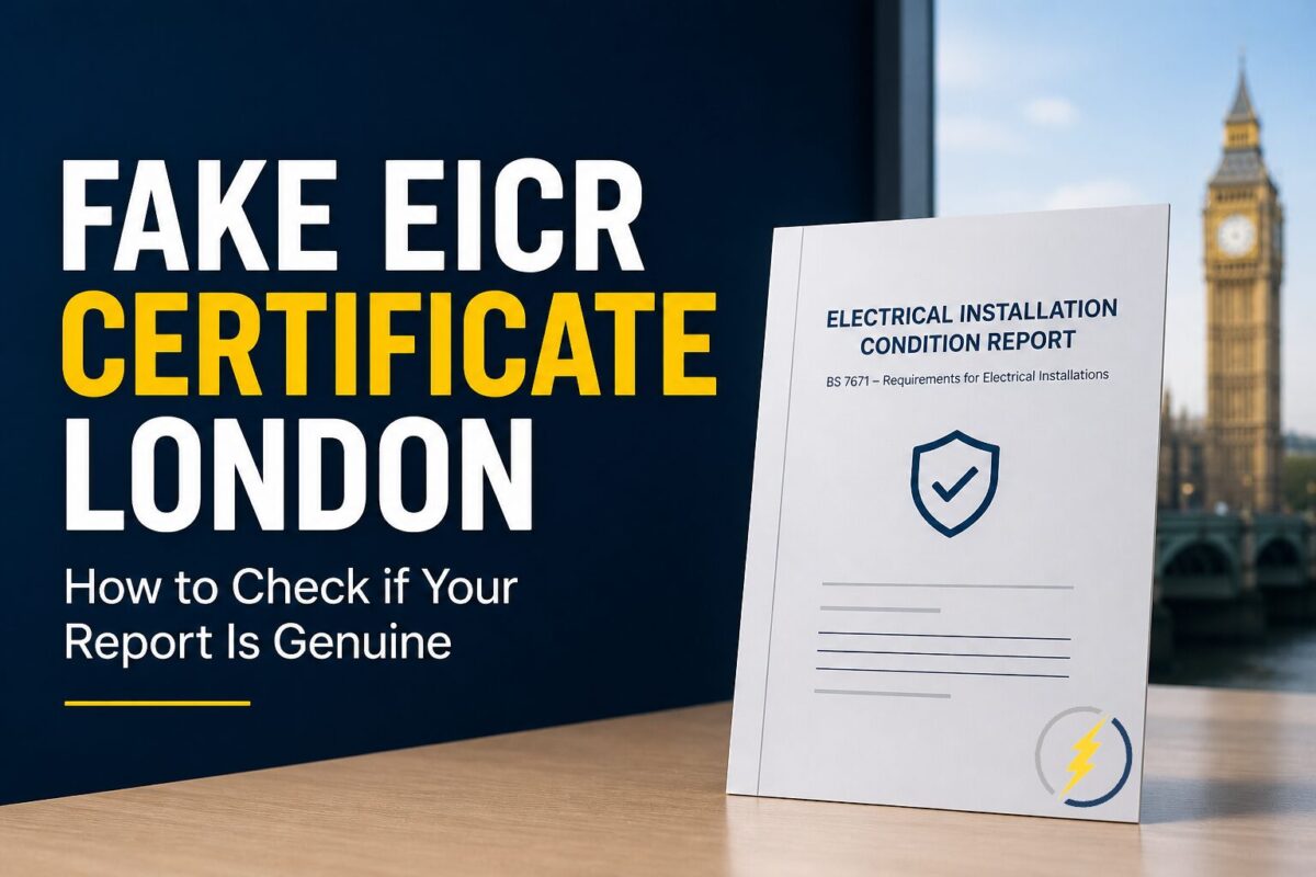 Fake EICR Certificate London and How to Check if Your Electrical Safety Report Is Genuine