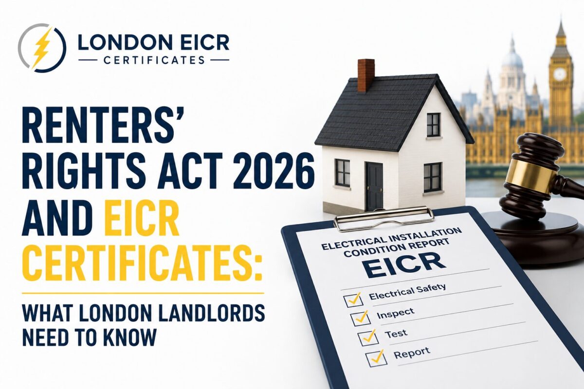 Renters Rights Act 2026 and EICR certificates guide for London landlords.