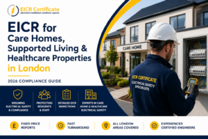 EICR for care homes supported living and healthcare properties in London