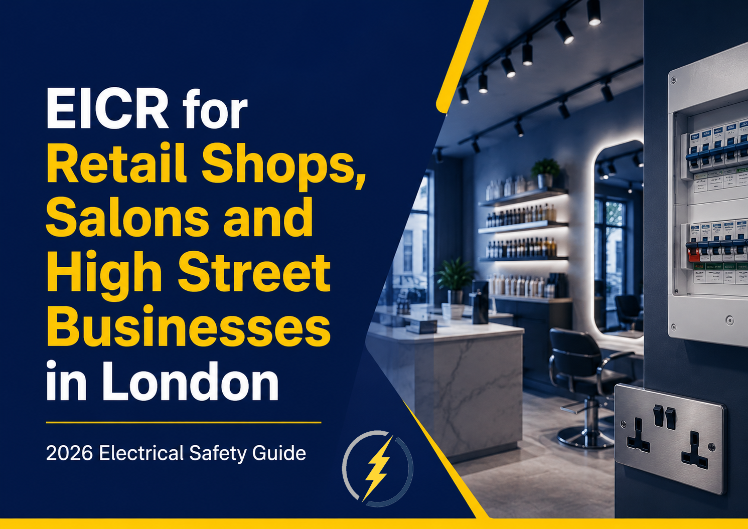 EICR for retail shops, salons and high street businesses in London 2026 electrical safety guide