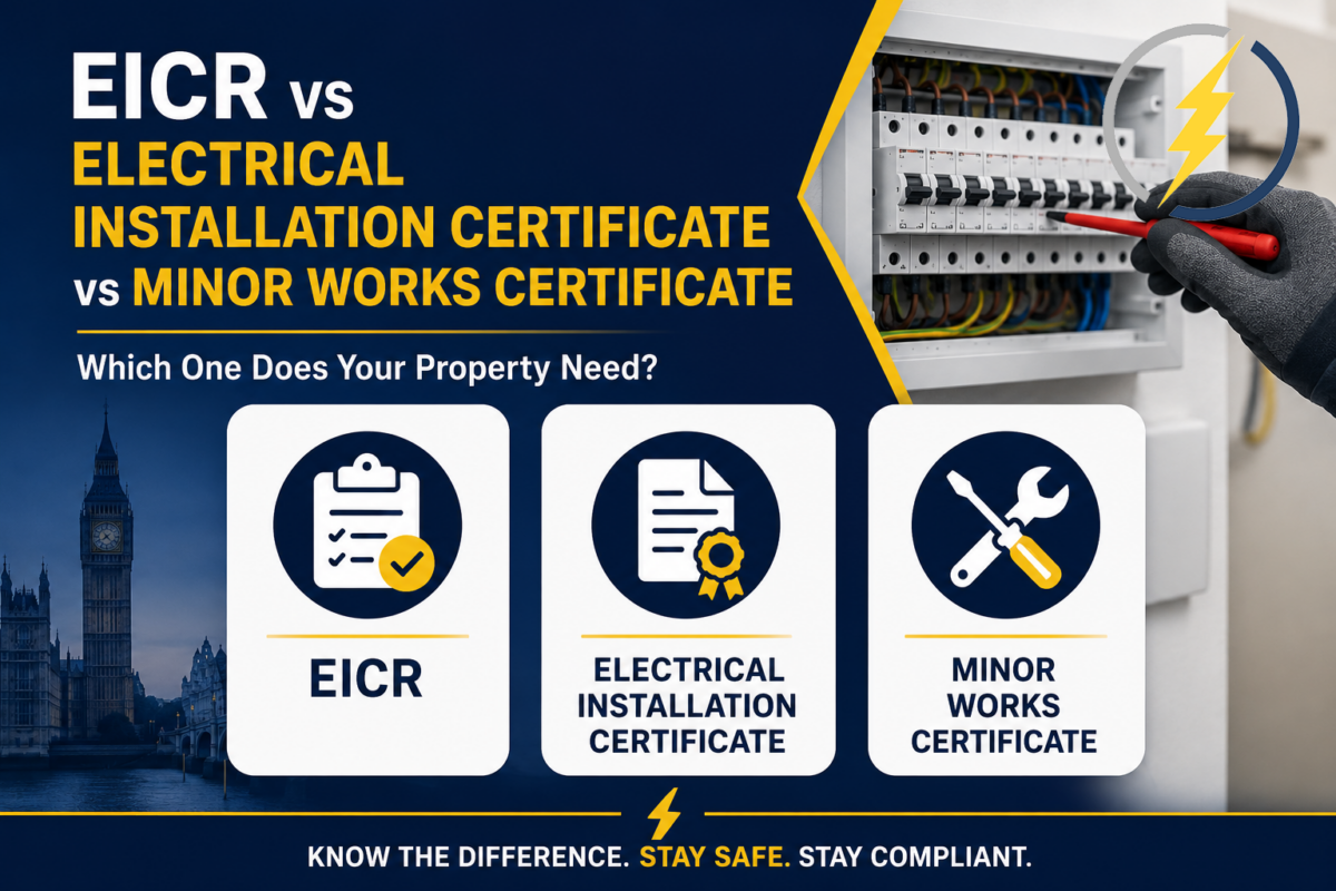 EICR vs Electrical Installation Certificate vs Minor Works Certificate: Which One Do You Need?
