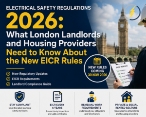 Electrical Safety Regulations 2026 guide for London landlords and housing providers explaining new EICR rules
