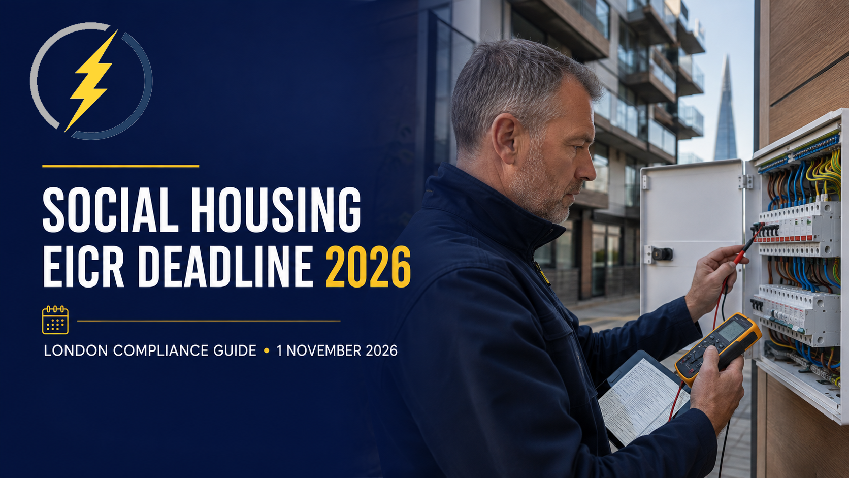 Social housing EICR deadline 2026 for London housing providers